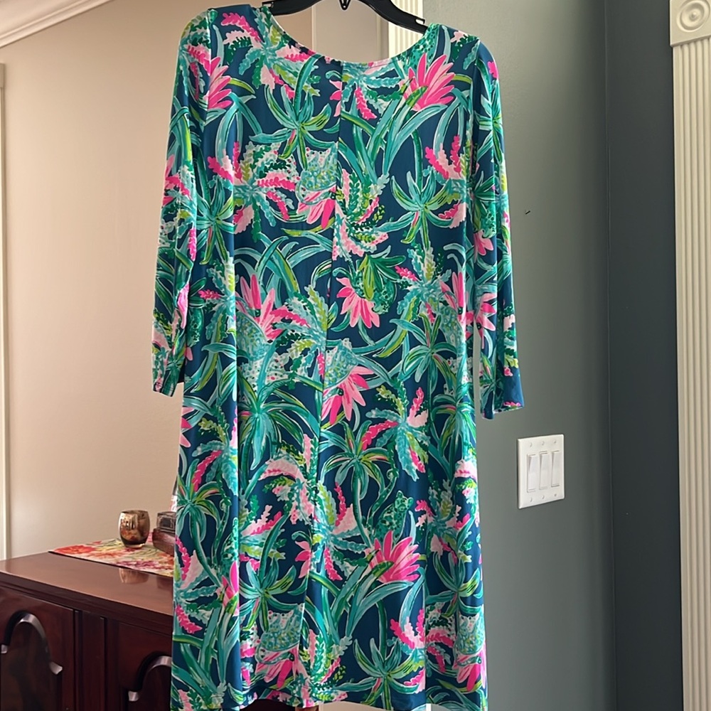 Lilly Pulitzer Pink and Green Ophelia swing dress - Picture 4 of 4